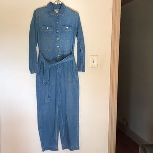 Madewell tie-waist jumpsuit in cosgrove wash xs